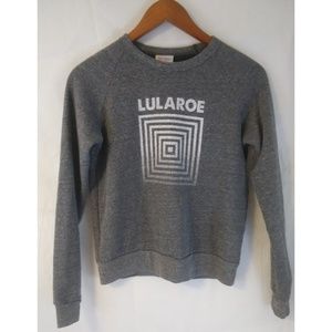 LULAROE Grey Logo Sweatshirt Top XS